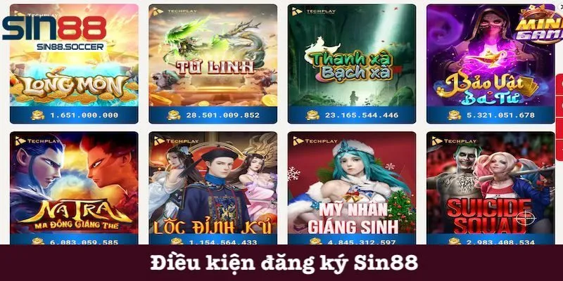 Điều kiện được phép đăng ký Sin88